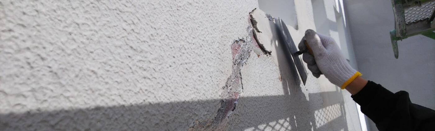 外観塗装の施工風景